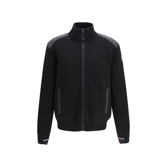 Moncler Grenoble Black Wool Oves Aries Cardigan
