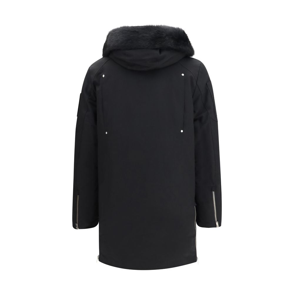 Moose Knuckles Black Cotton Coat