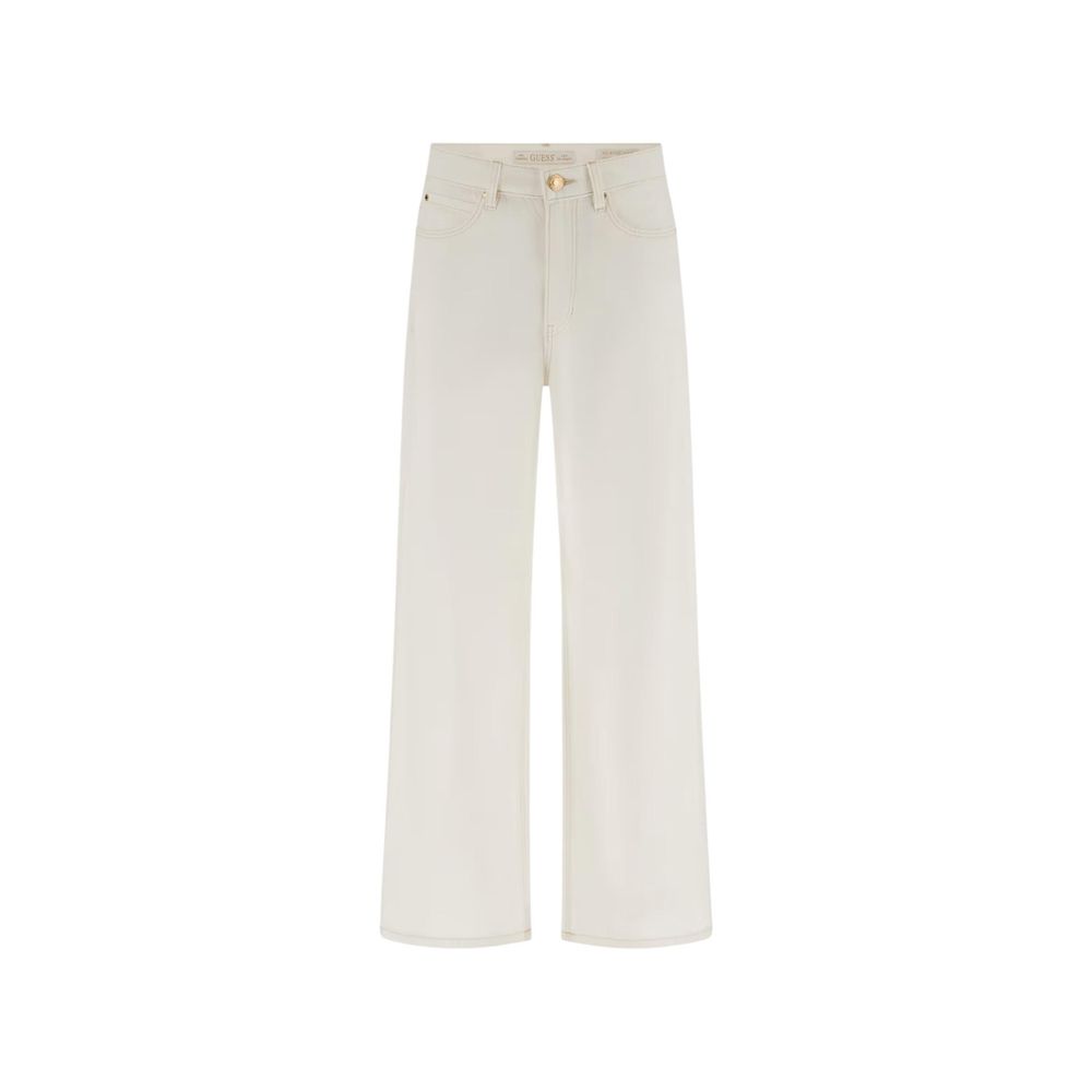 Guess White Cotton Casual Pants