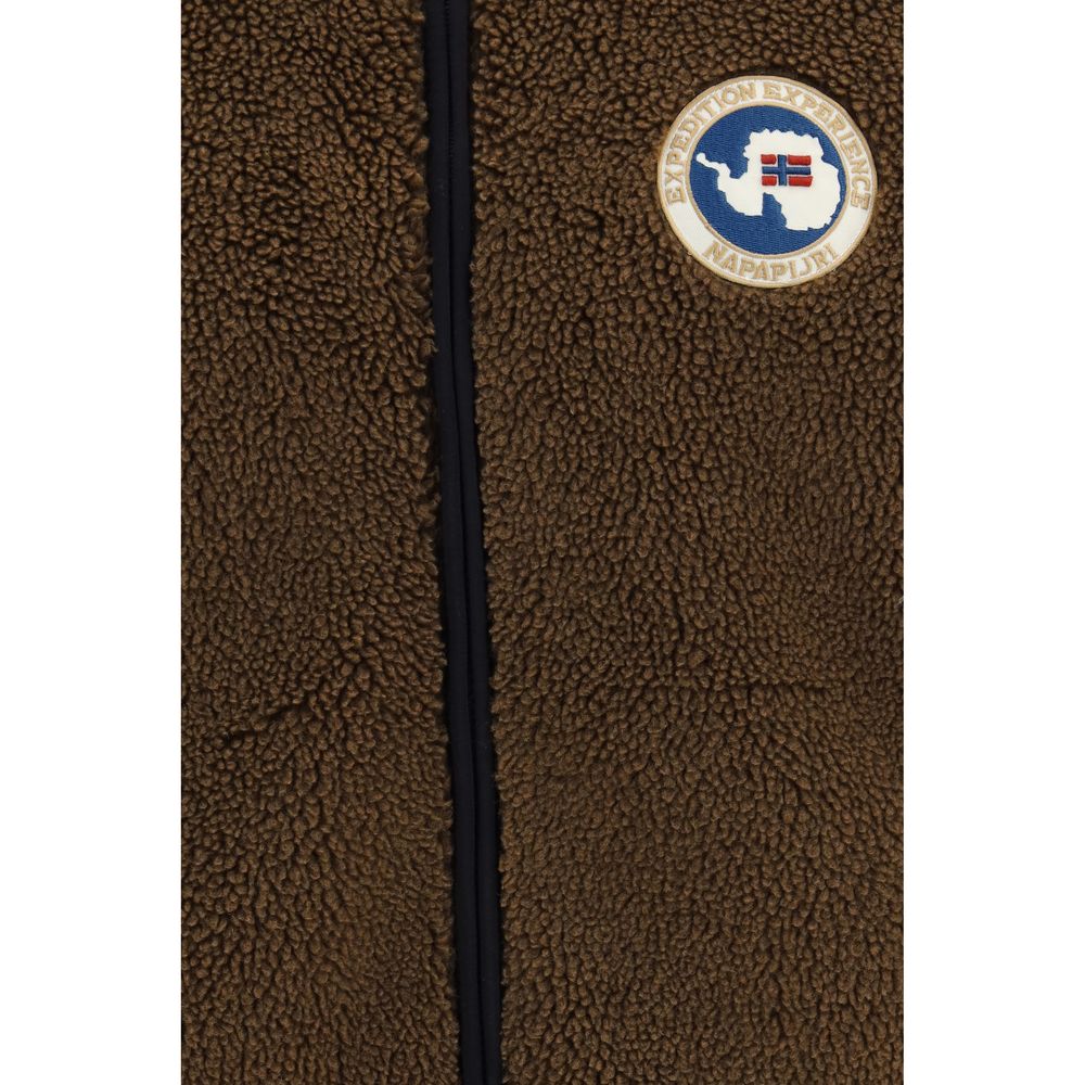 Napapijri Brown Polyester Sweatshirt