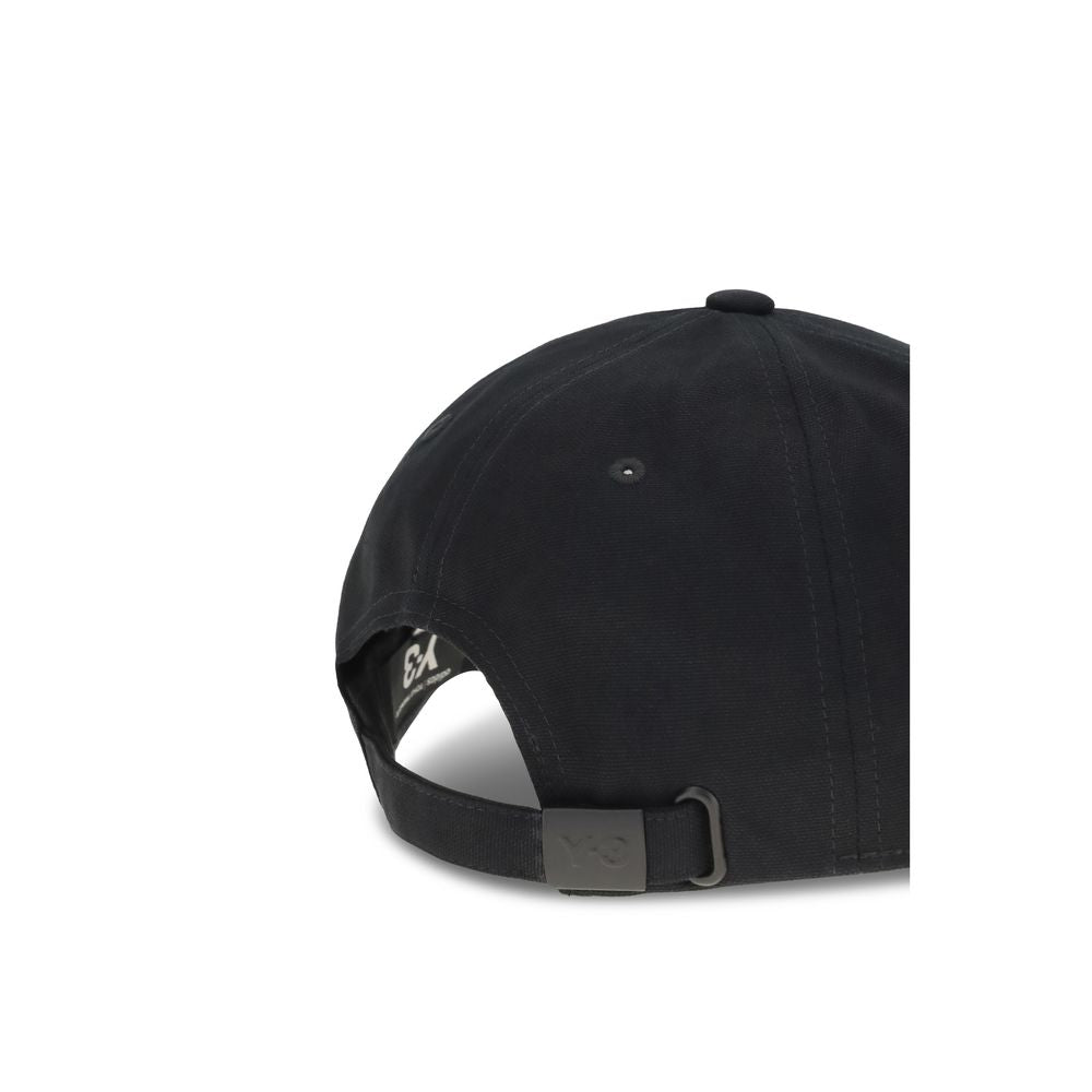 Y-3 Black Cotton Cap (Baseball Hat)