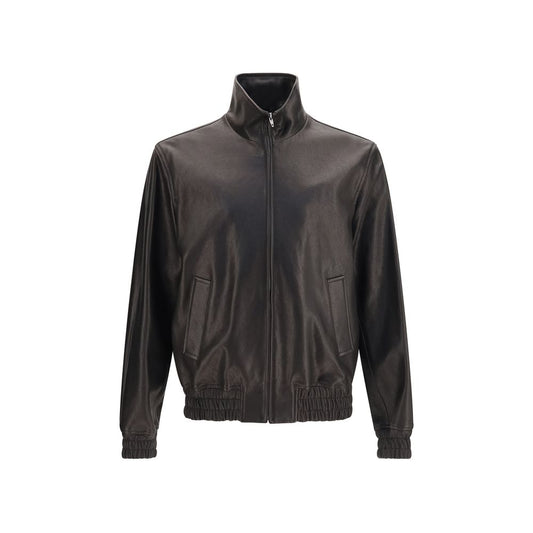 Valentino Garavani Black Lamb Ovis Aries Leather Jacket