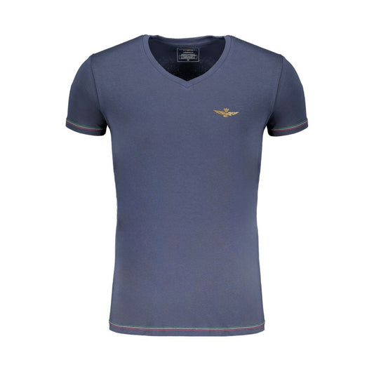 Aeronautica Militare Blue Cotton Men's T-Shirt