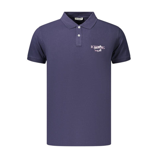 Iceberg Blue Cotton Men's Polo Shirt