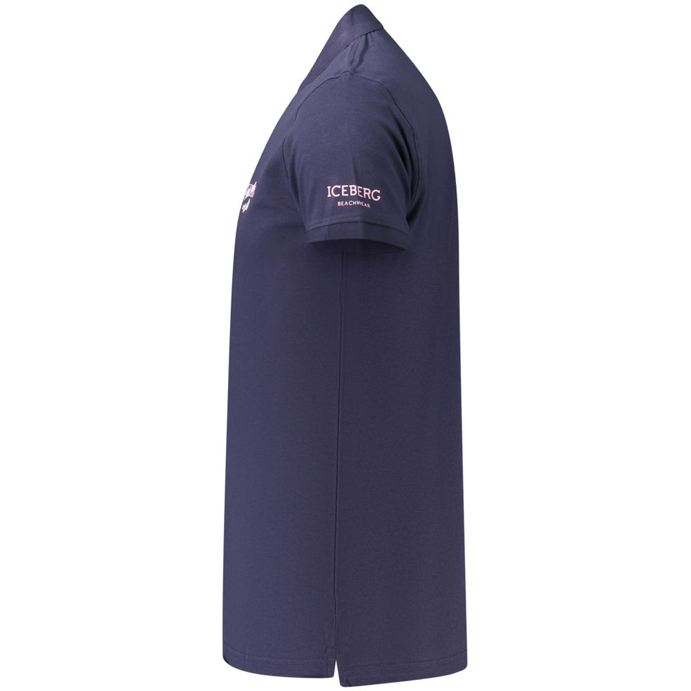 Iceberg Blue Cotton Men's Polo Shirt