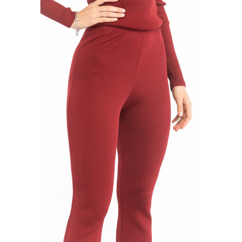 Patrizia Pepe Red Viscose Casual Pants