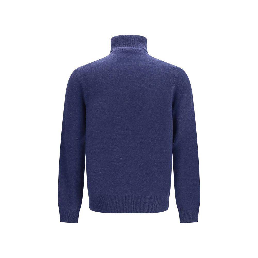 Aragona Cashmere Blue Cashmere Turtleneck