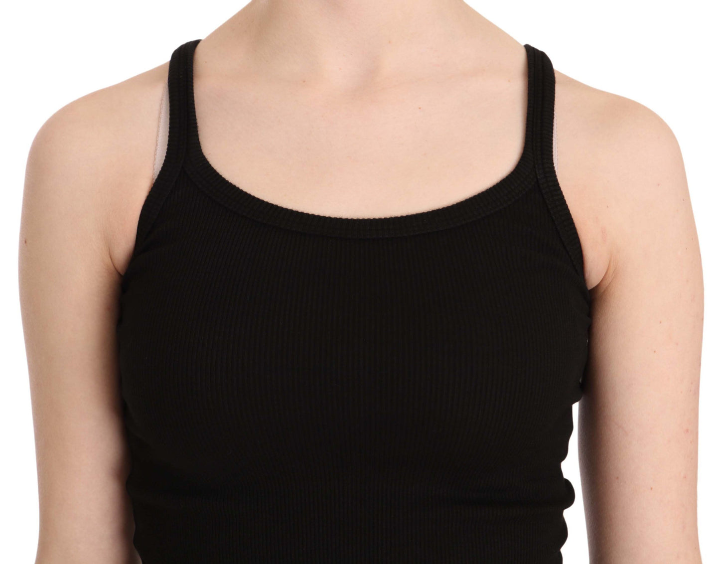 PINK MEMORIES Schwarze ärmellose Spaghettiträgerbluse