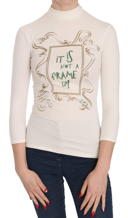 Bluse mit Rundhalsausschnitt und „It Is Not A Frame Up!“-Print
