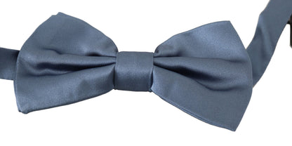 Dolce &amp; Gabbana – Blaue Papillon-Fliege aus 100 % Seide mit verstellbarem Hals