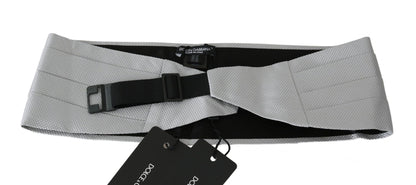 Dolce &amp; Gabbana Grauer Herren-Taillengürtel, 100 % Seide, Kummerbund