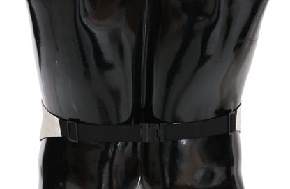 Dolce &amp; Gabbana Weißer Herren-Taillengürtel, 100 % Seide, Kummerbund