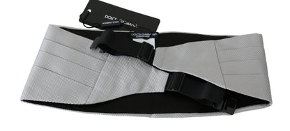 Dolce &amp; Gabbana Grauer Herren-Taillengürtel, 100 % Seide, Kummerbund