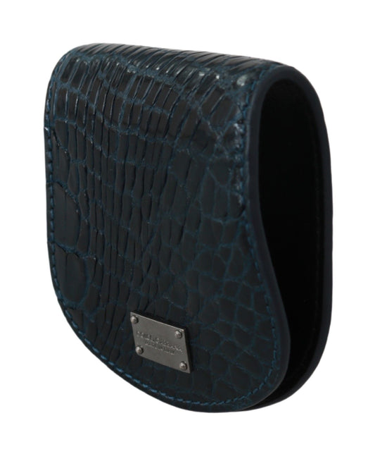 Dolce &amp; Gabbana Blue Exotic Skins Kondometui-Haltertasche