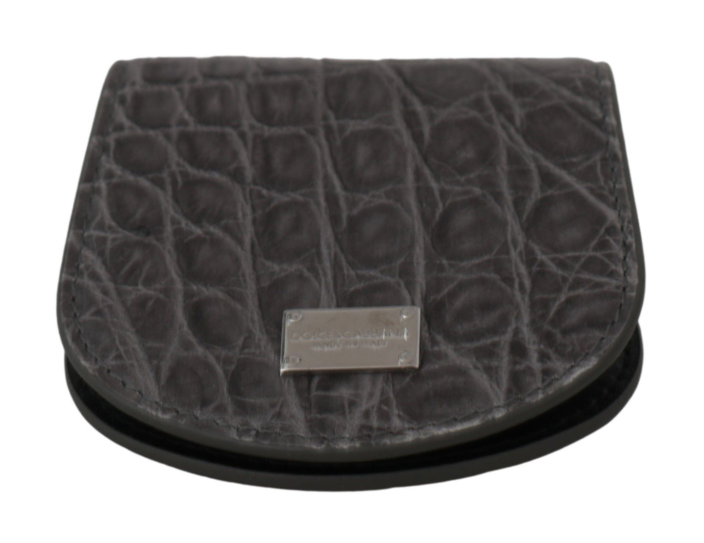 Dolce &amp; Gabbana Grau Exotic Skin Kondometui Halter Tasche Brieftasche