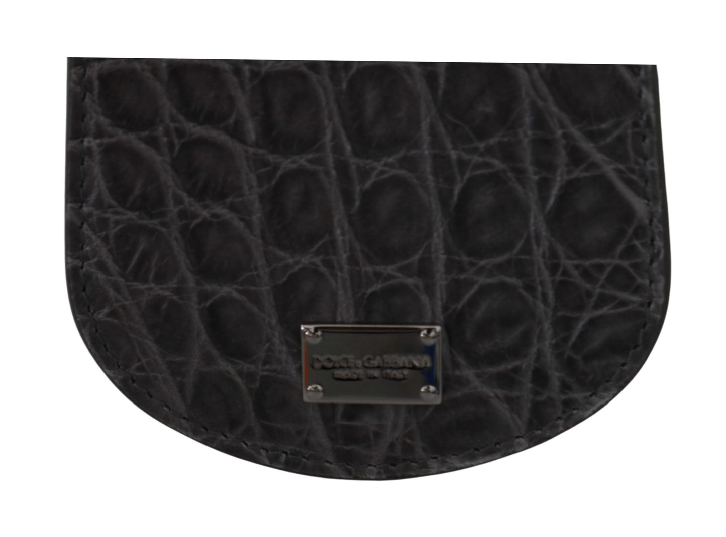 Dolce &amp; Gabbana Grau Exotic Skin Kondometui Halter Tasche Brieftasche