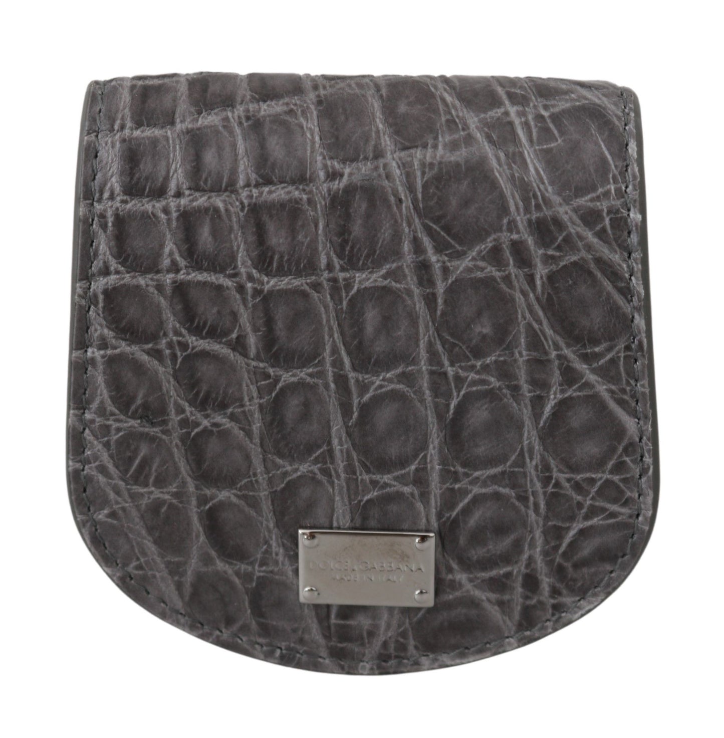 Dolce &amp; Gabbana Grau Exotic Skin Kondometui Halter Tasche Brieftasche