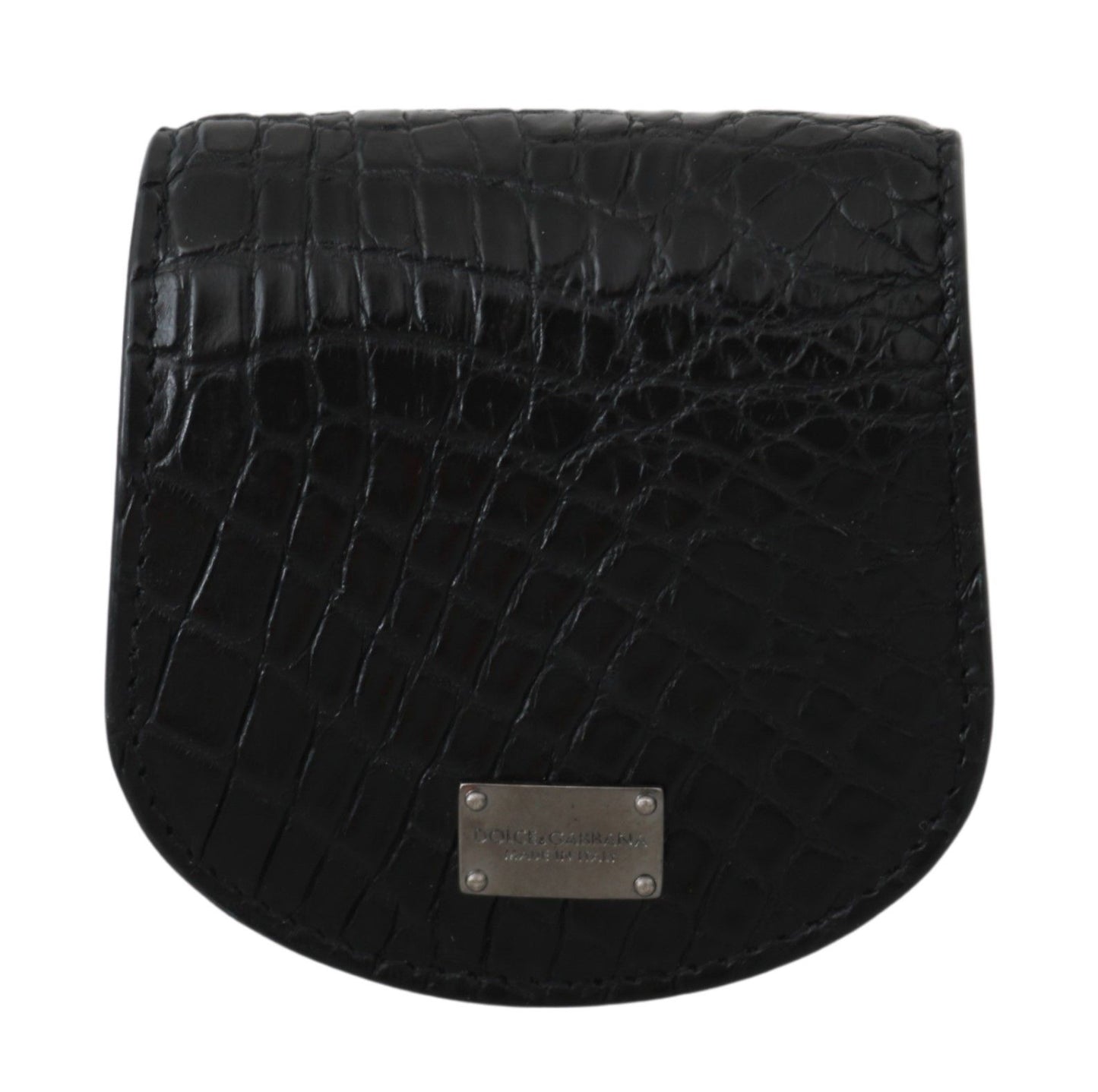 Dolce &amp; Gabbana – Kondometui-Tasche aus exotischer Haut in Schwarz