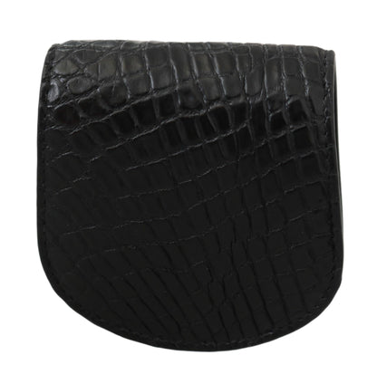 Dolce &amp; Gabbana – Kondometui-Tasche aus exotischer Haut in Schwarz