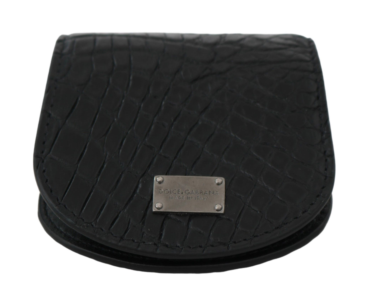 Dolce &amp; Gabbana – Kondometui-Tasche aus exotischer Haut in Schwarz