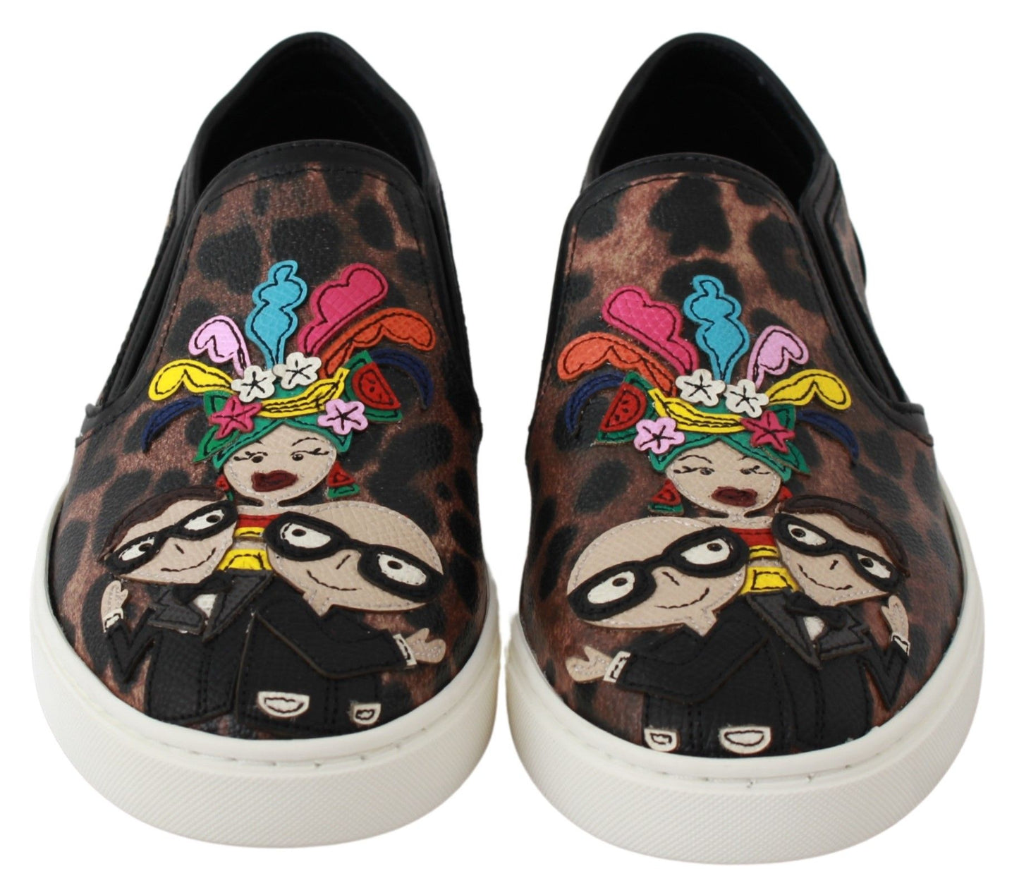 Dolce &amp; Gabbana Leder Leopard #dgfamily Loafer Schuhe