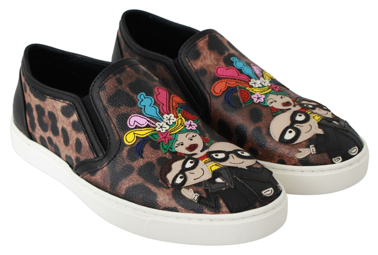 Dolce &amp; Gabbana Leder Leopard #dgfamily Loafer Schuhe