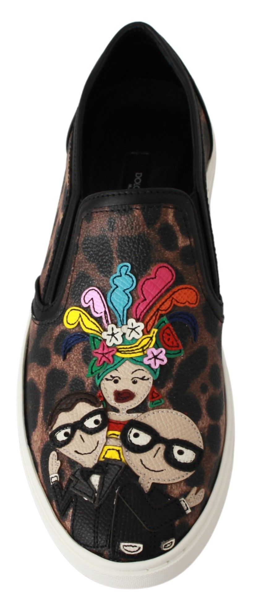 Dolce &amp; Gabbana Leder Leopard #dgfamily Loafer Schuhe