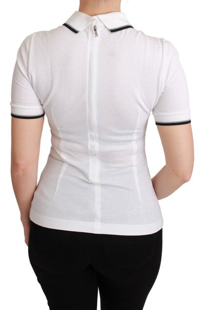 Dolce &amp; Gabbana Weißes Baumwoll-Poloshirt #dgfamily
