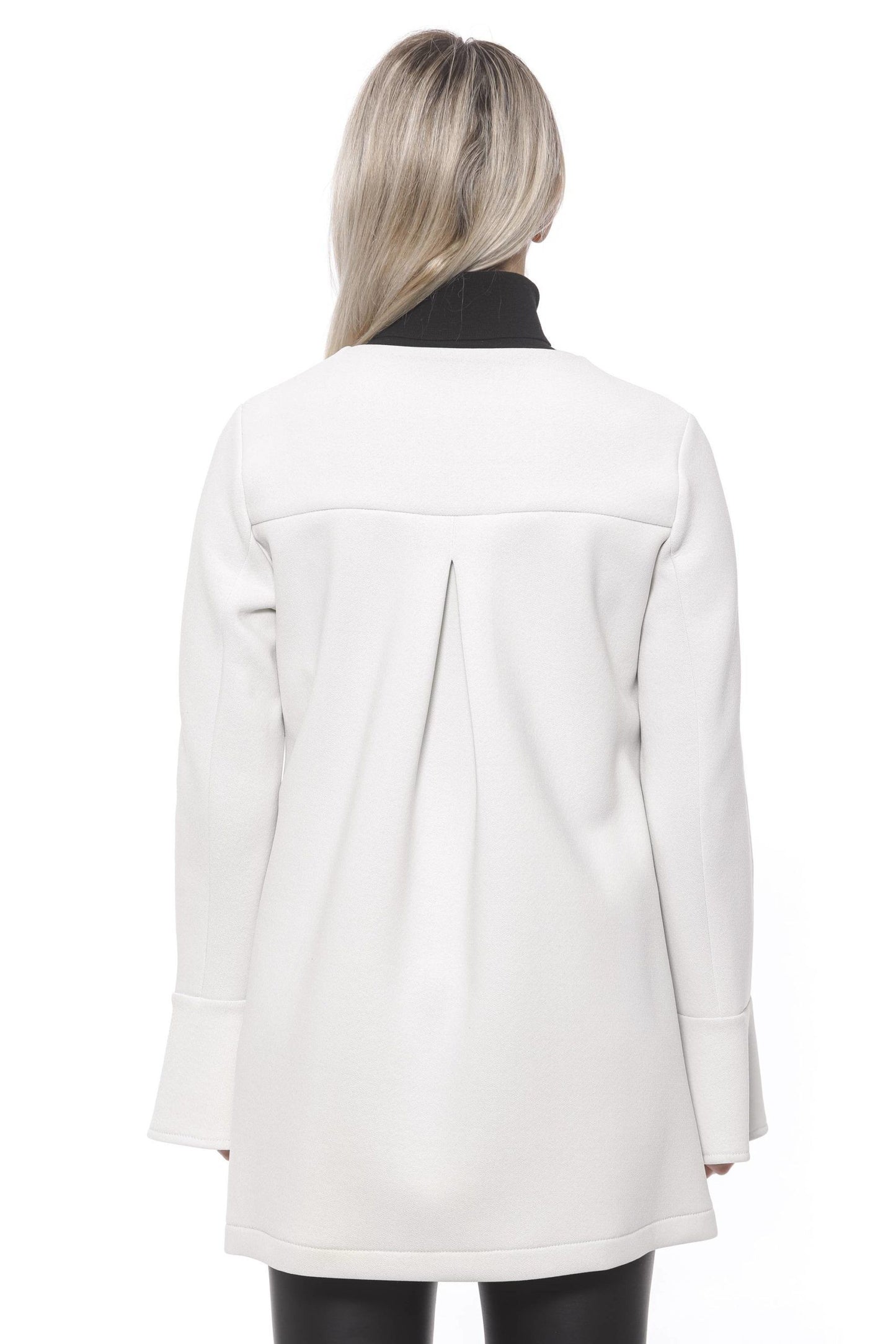 19V69 Italia Eleganter weißer Neoprenmantel für Damen