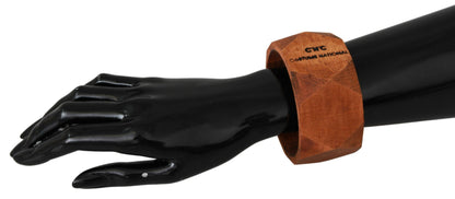 سوار خشبي بني اللون يحمل العلامة التجارية الوطنية