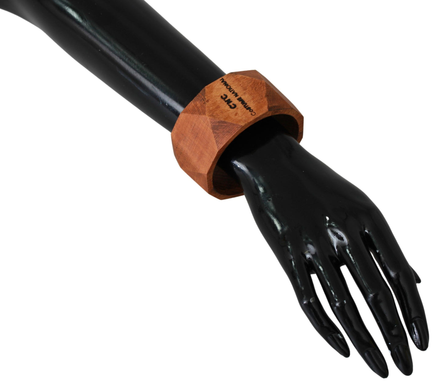 سوار خشبي بني اللون يحمل العلامة التجارية الوطنية