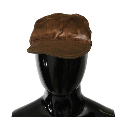 Costume National – Brauner Newsboy-Barett-Cabbie-Fedora-Hut