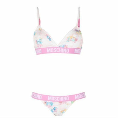 Moschino – Weißes My Little Pony – BH-Slip-Set, zweiteiliger Bikini
