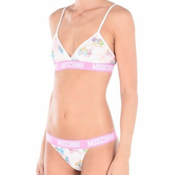 Moschino – Weißes My Little Pony – BH-Slip-Set, zweiteiliger Bikini