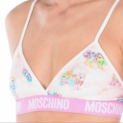 Moschino – Weißes My Little Pony – BH-Slip-Set, zweiteiliger Bikini