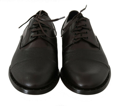 Dolce &amp; Gabbana Braune Lederschnürschuhe für Herren