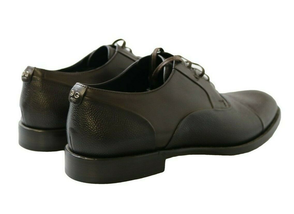 Dolce &amp; Gabbana Braune Lederschnürschuhe für Herren