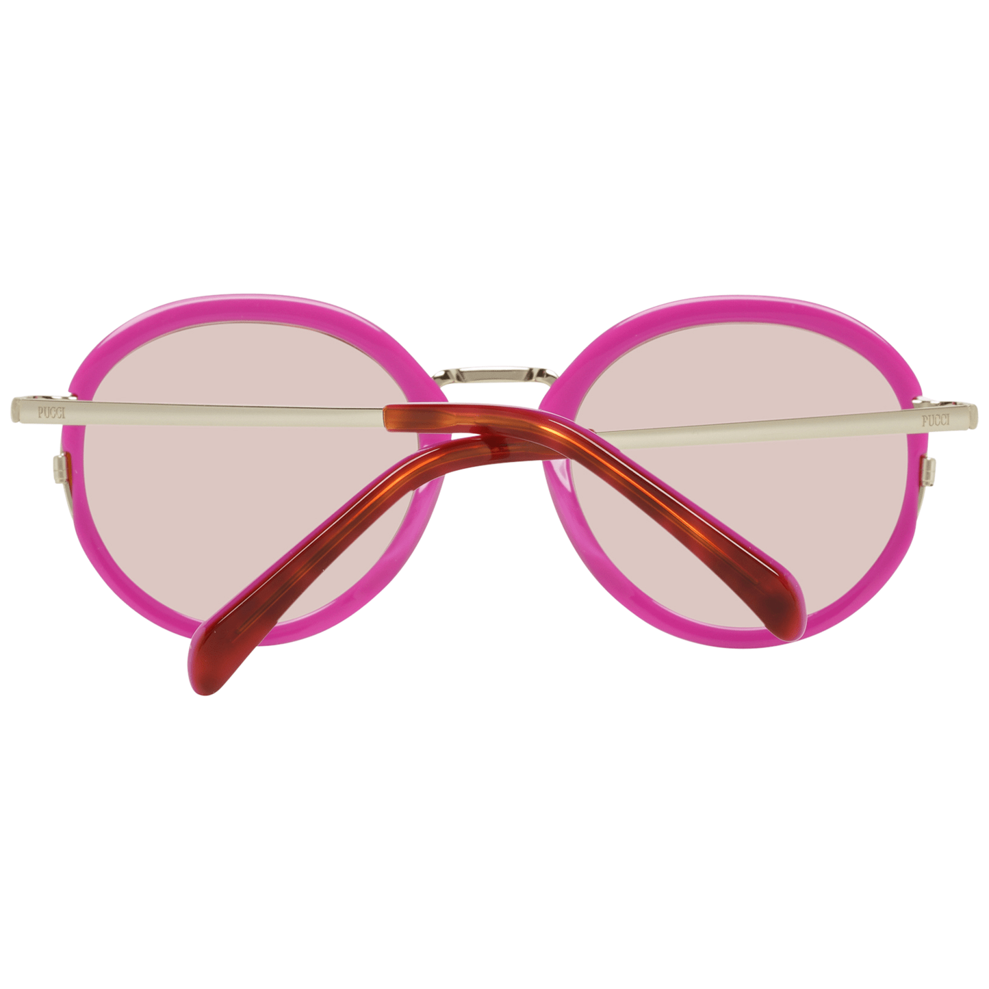 Emilio Pucci Brown Metal & Plastic Sunglasses