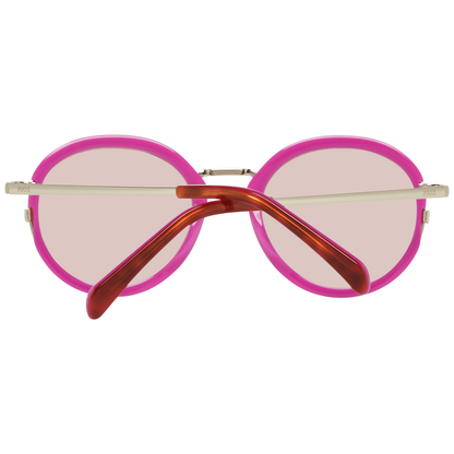 Emilio Pucci Brown Metal & Plastic Sunglasses