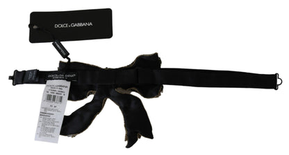 Dolce &amp; Gabbana – Catwalk-Halskette aus 100 % Seide mit goldenen Kristallperlen und Pailletten