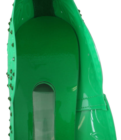 Dolce &amp; Gabbana Grüne Kristallblumen-CINDERELLA-Heels