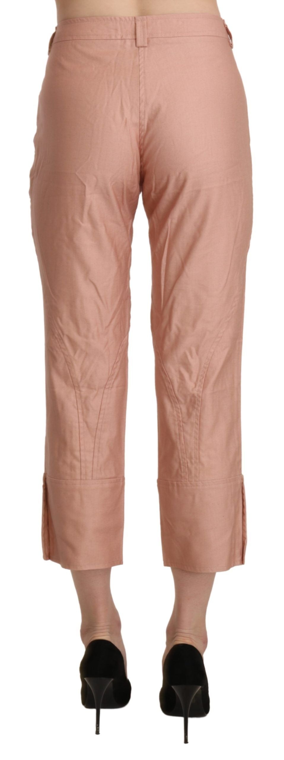 Ermanno Scervino – Kurze Hose aus Baumwolle in Rosa mit hoher Taille