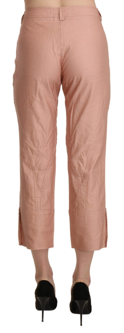 Ermanno Scervino – Kurze Hose aus Baumwolle in Rosa mit hoher Taille