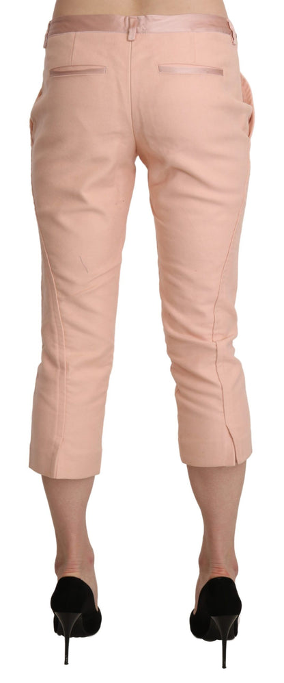 Ermanno Scervino – Enge Caprihose mit niedriger Taille und kurzem Schnitt in Rosa