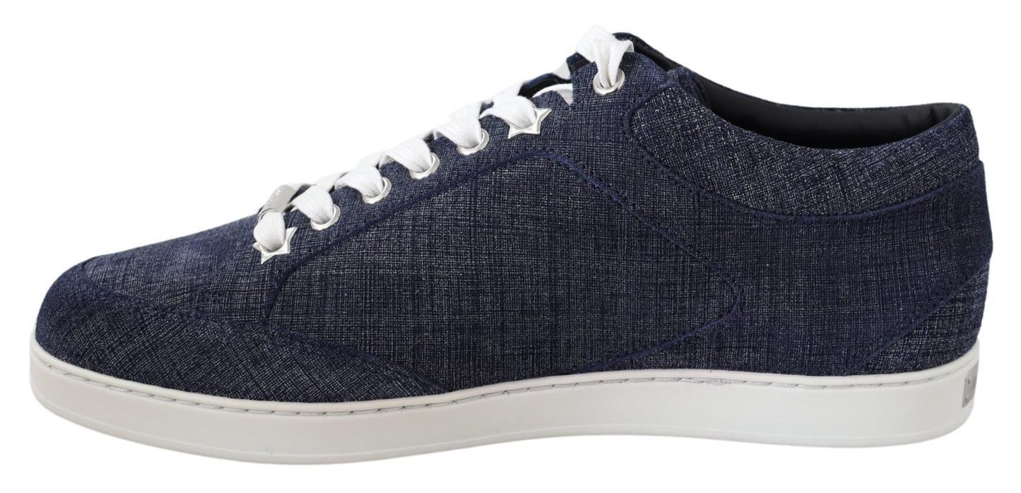 Jimmy Choo Schicke Slip-On-Sneaker aus blauem Denim-Wildleder