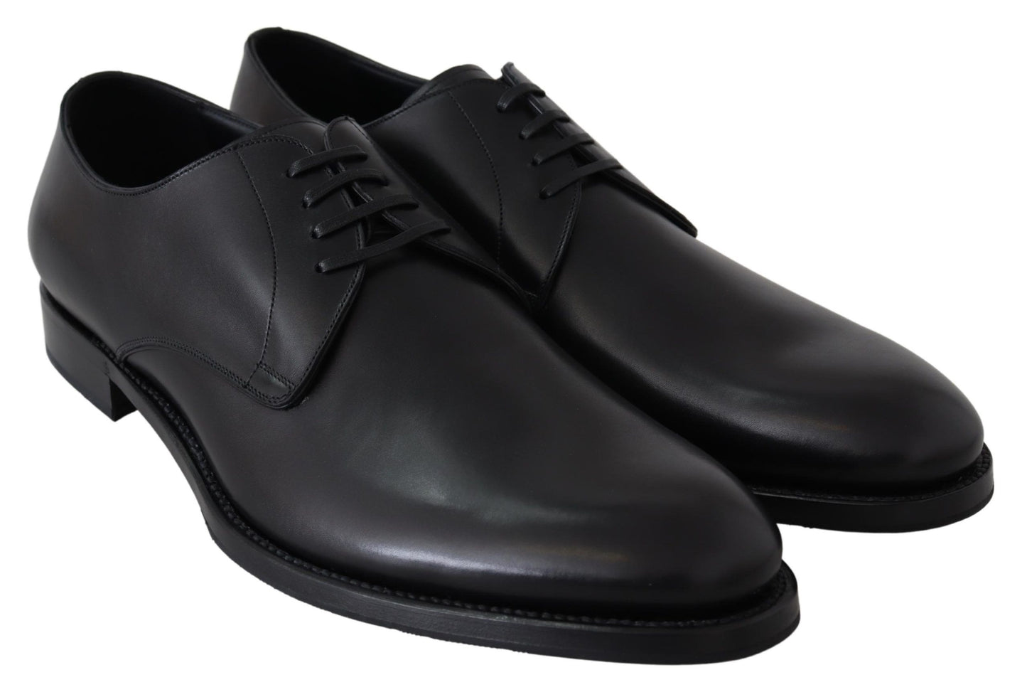 Dolce &amp; Gabbana SARTORIA Handgefertigte Schuhe aus schwarzem Leder