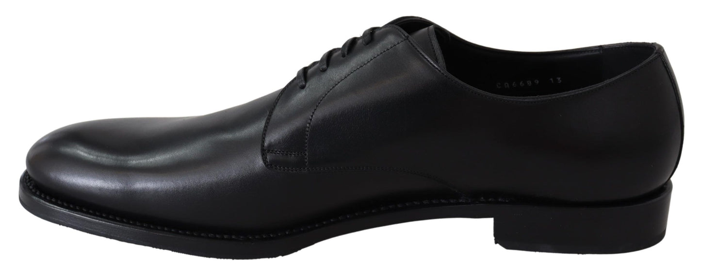 Dolce &amp; Gabbana SARTORIA Handgefertigte Schuhe aus schwarzem Leder