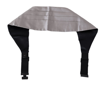 Dolce &amp; Gabbana Grauer Herren-Taillengürtel, 100 % Seide, Kummerbund