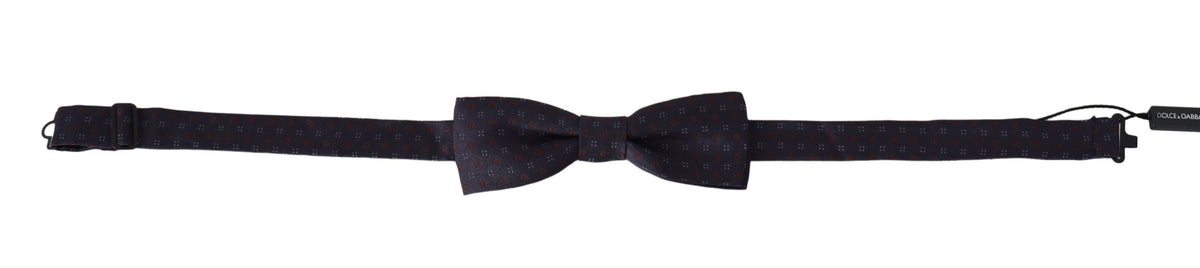 Dolce &amp; Gabbana – Verstellbare Papillon-Fliege aus Seide mit grauem Muster