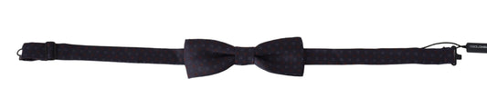Dolce &amp; Gabbana – Verstellbare Papillon-Fliege aus Seide mit grauem Muster